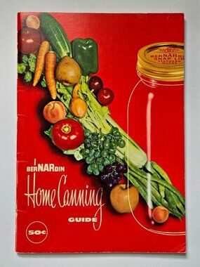 1962 Vintage retro Bernardin jar Home Canning Guide Indiana grannycore homestead